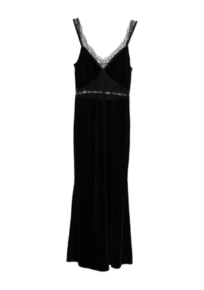 NEVER FULLY DRESSED lace-panel midi dress - Black