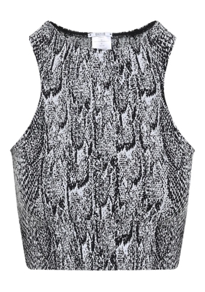 Wolford snakeskin-print halter-neck top - Black