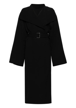 TOTEME belted twill coat - Black