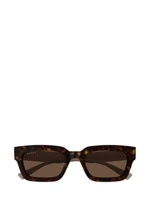 Gucci Eyewear geometric-frame sunglasses - Brown