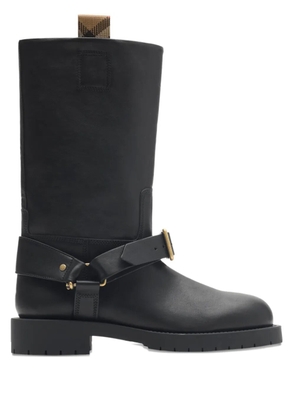 Burberry Equestrian Knight leather boots - Black
