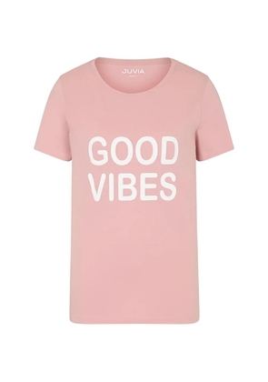 Juvia letter-print T-shirt - Pink