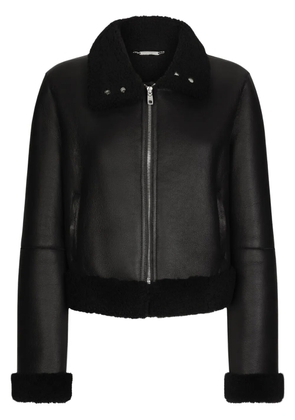 Dolce & Gabbana lambskin biker jacket - Black