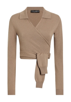 Dolce & Gabbana wrap cardigan - Brown