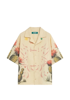 BARROW cactus-print short-sleeve shirt - Neutrals