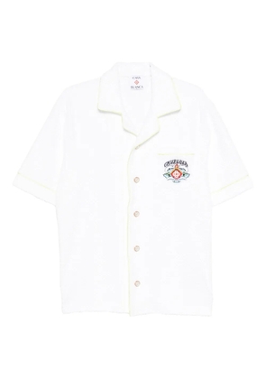 Casablanca monogram towelling shirt - White