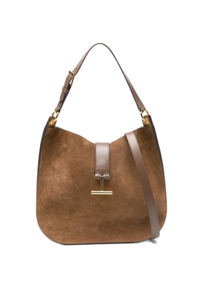 TOM FORD large T-signature shoulder bag - Brown