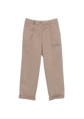 Peserico cuffed pleated trousers - Neutrals