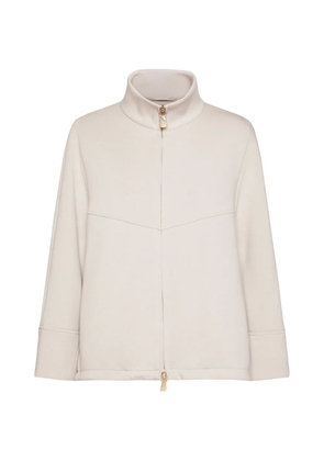 ELENA MIRO` zip collar jacket - Neutrals