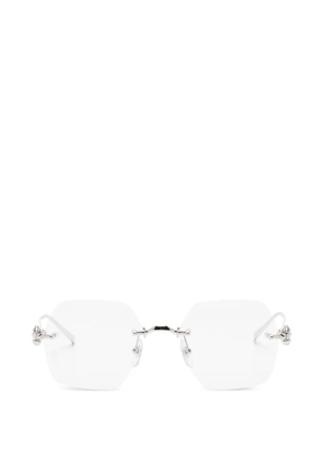 Cartier Eyewear rimless geometric-frame glasses - Silver