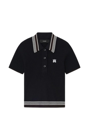 AMIRI striped-detail polo shirt - Black