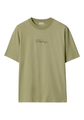Burberry cursive-logo T-shirt - Green