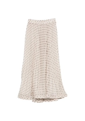 P.A.R.O.S.H. polka-dot pleated maxi skirt - Neutrals