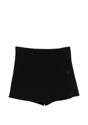 Courrèges logo-embroiderd shorts - Black