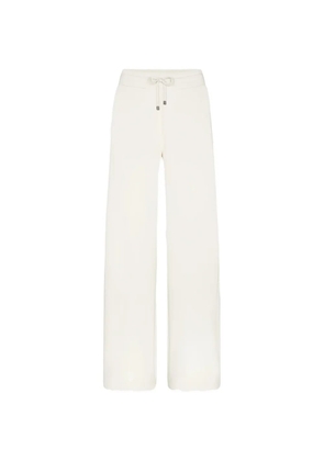 Juvia fleece pleated wide-leg trousers - Neutrals