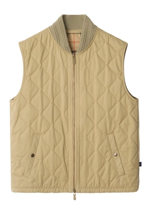 Burberry quilted gabardine gilet - Neutrals