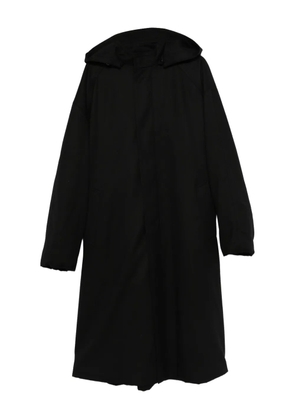 Juun.J hooded wool coat - Black