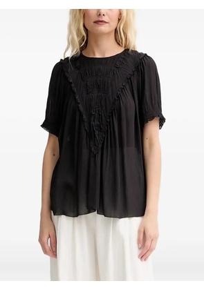 MUNTHE Perilla ruffled top - Black