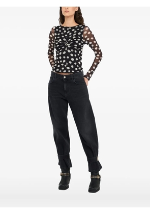 LIU JO polka-dot print T-shirt - Black