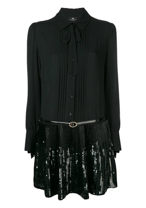 Elisabetta Franchi sequin embellished shirt dress - Black