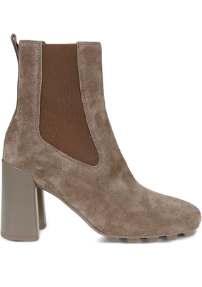 Hogan block-heel suede chelsea boots - Neutrals