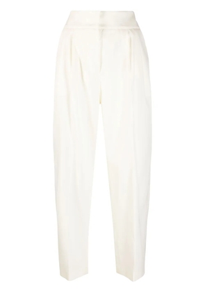 Fabiana Filippi pressed-crease tapered-leg trousers - White