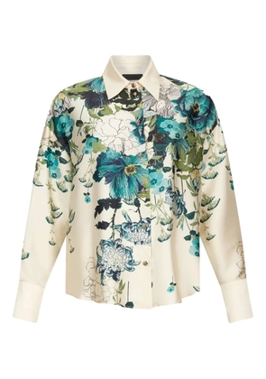 LIU JO printed twill shirt - White