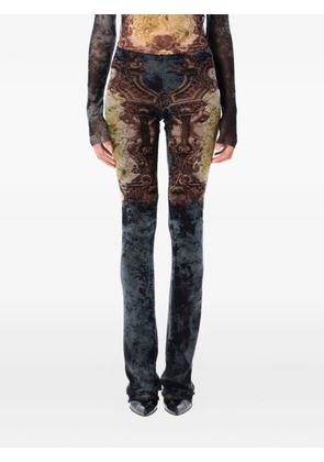 Jean Paul Gaultier mesh trousers - Brown