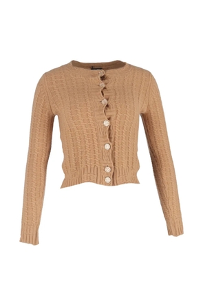 CHANEL Pre-Owned cable-knit button-up cardigan - Neutrals