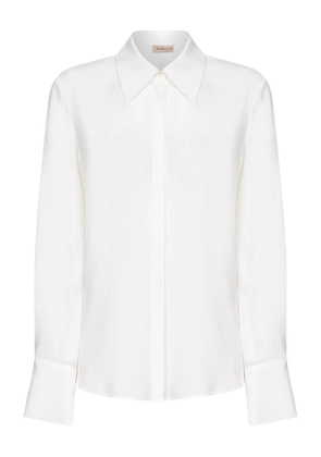Blanca Vita point-collar long-sleeve shirt - White
