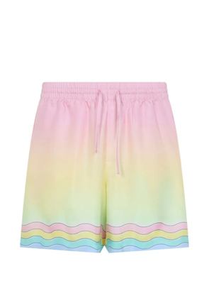 Casablanca ombre wave silk shorts - Pink