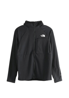 The North Face logo-embroidered zip-fastening hoodie - Black