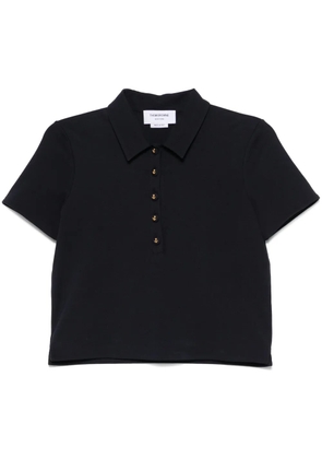 Thom Browne cotton short-sleeve polo top - Blue