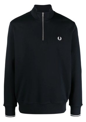 Fred Perry logo-embroidered zip-up sweatshirt - Blue