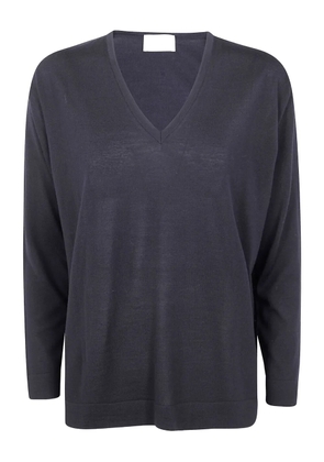 Drumohr V-neck wool sweater - Blue