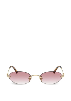Miu Miu Eyewear oval-frame sunglasses - Gold