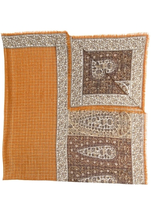 Saint Laurent Pre-Owned 1970s paisley print scarf - Orange