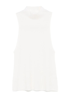 St. Agni high-neck ribbed vest - White