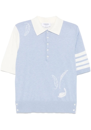 Thom Browne 4-Bar stripe cotton polo shirt - Blue