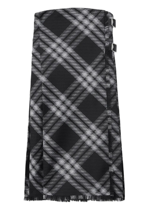 Burberry checked wrap minidress - Black