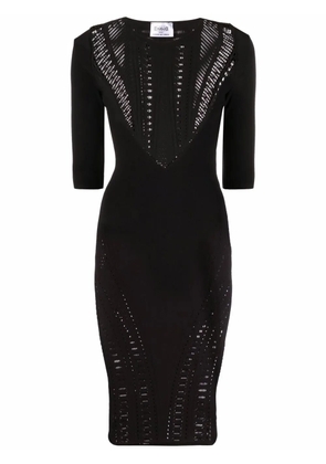 Wolford x Alberta Ferretti Ajouré net dress - Black