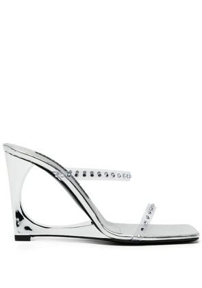 Les Petits Joueurs Lucas 110mm crystal-embellished sandals - Silver