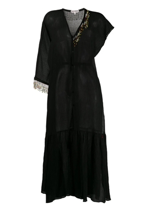 Giacobino bead embellished shirt dress - Black