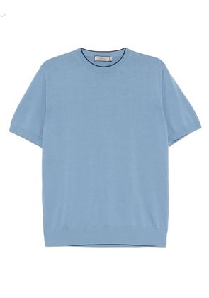 Canali fine-knit T-shirt - Blue
