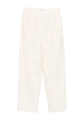 Lacoste logo-embroidered trousers - Neutrals