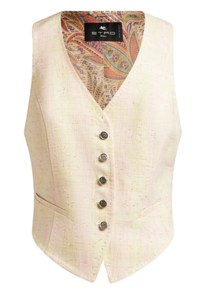 ETRO slub waistcoat - Neutrals