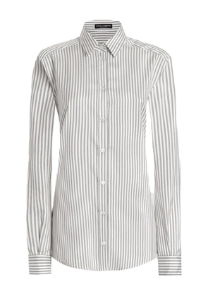 Dolce & Gabbana striped long-sleeve shirt - White