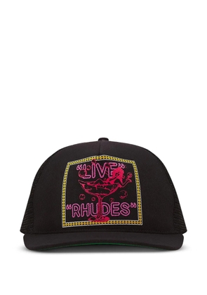 RHUDE Live graphic-print trucker hat - Black