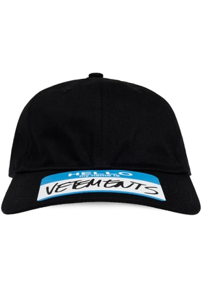 VETEMENTS logo-patch cap - Black