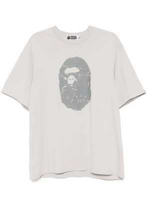 A BATHING APE® heavy washed ape-head T-shirt - Grey